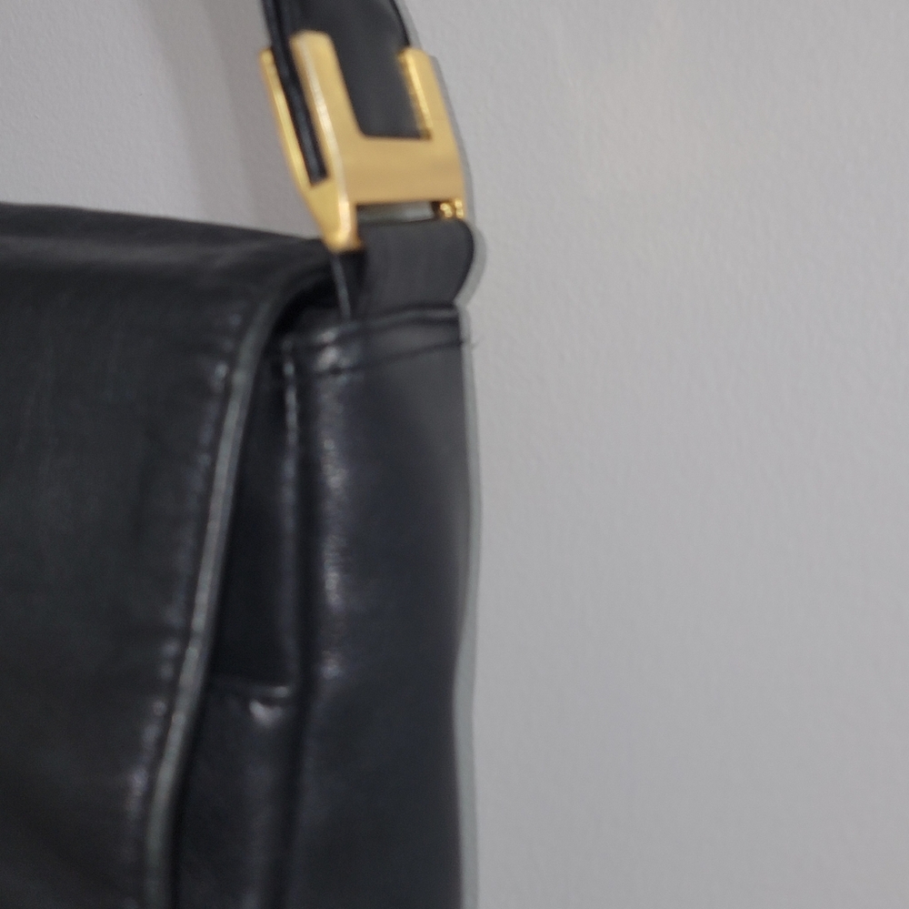 Jacqueline Ferrar Vintage Black Leather Shoulder Bag - Picture 5 of 15